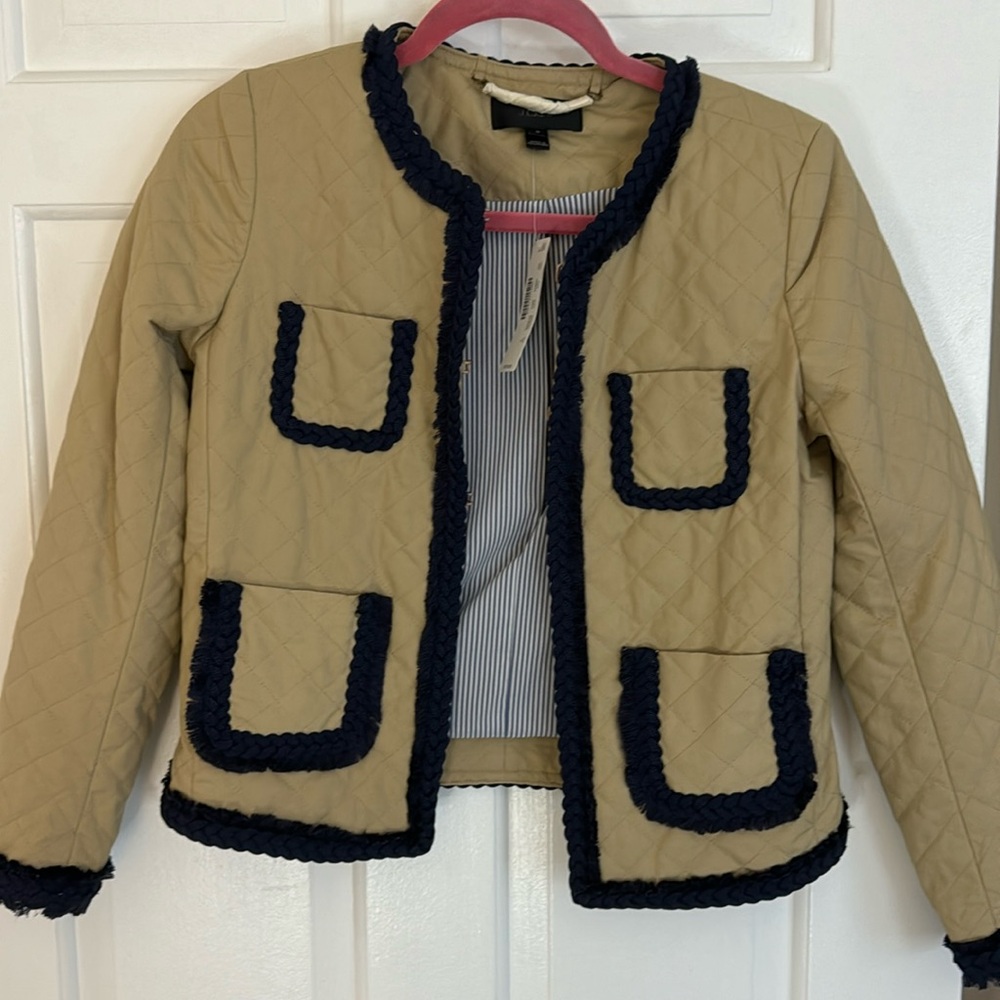 NWT J Crew Field Quilted Jacket Raffia